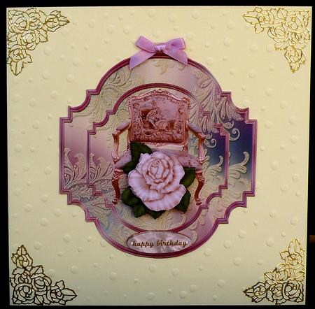 Vintage Chair,scallop with Rose by Suzi Cooper