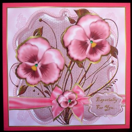 Beautiful Pansys in Pink by Suzi Cooper