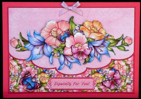 Floral Envelope Flap Card - Especially for You by Suzi Cooper