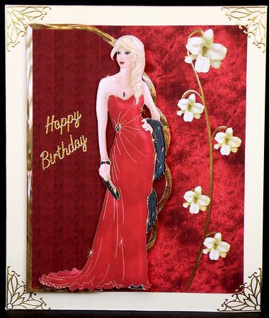 Red Dress Envelope Card by Suzi Cooper