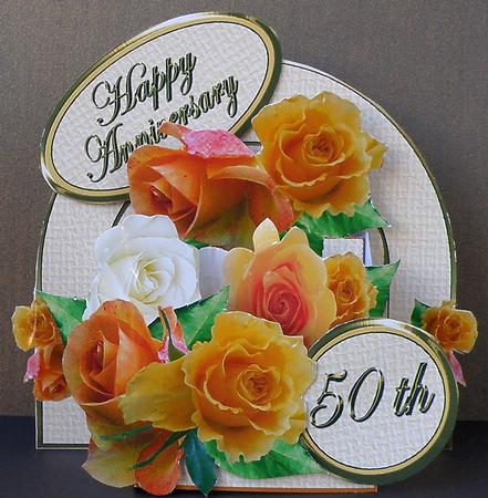 3D Box 'golden Wedding' by Suzi Cooper