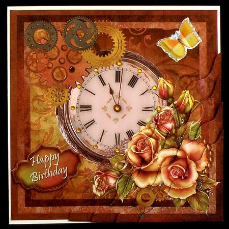Autumn Roses in Time Steampunk Corner Stacker by Suzi Cooper