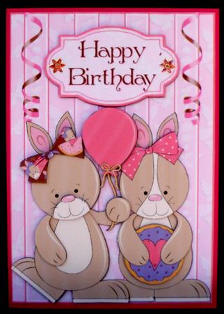 Bunny Birthday Party Decoupage by Suzi Cooper