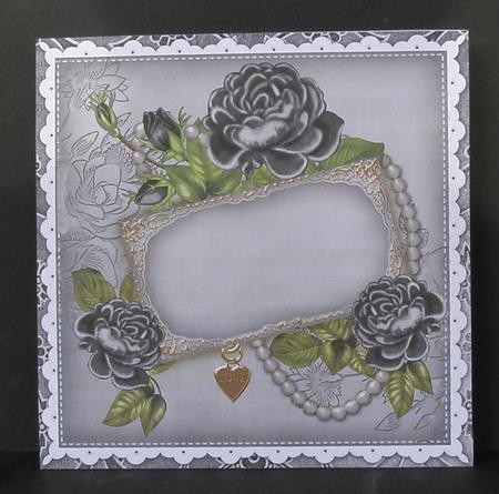 Black Roses Ornate 8in Envelope Kit by Suzi Cooper