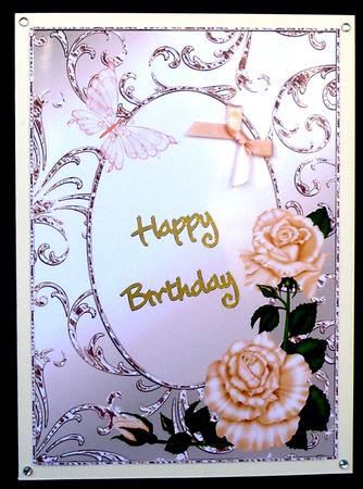 Roses and Butterflies Card Fronts Set 5 by Suzi Cooper