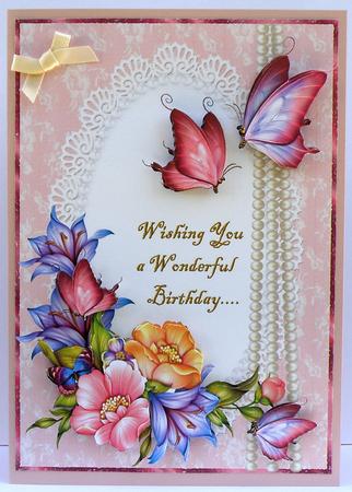 Pearls.lace and Butterlies Floral Beauty by Suzi Cooper