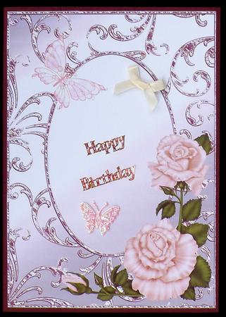 Roses and Butterflies Card Fronts Set 3 by Suzi Cooper