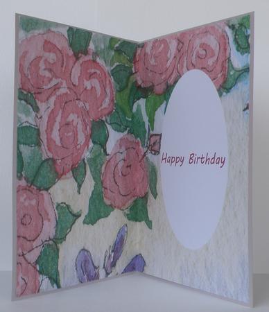 Pink Roses Against the Sky Insert by Suzi Cooper
