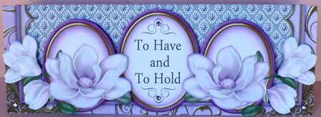 Lilac Magnolia Have and Hold Large Dl Decoupage Card Kit by Suzi Cooper