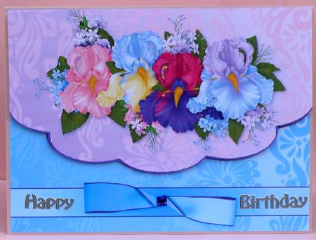 Iris Envelope Quick Card by Suzi Cooper