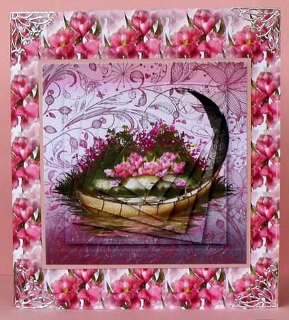 Boat and Pink Flowers by Suzi Cooper