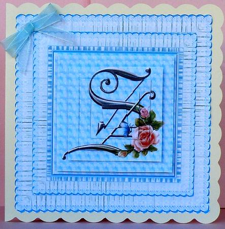 Floral Rose Monogram Letter S by Suzi Cooper