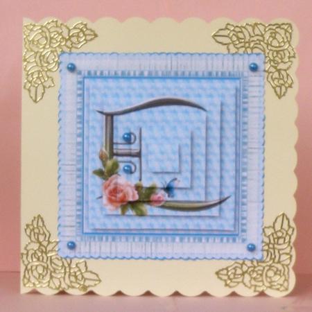 Floral Rose Monogram Letter E by Suzi Cooper