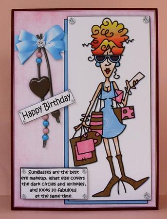 Rita Loves Her Sunglasses Quick Card by Suzi Cooper
