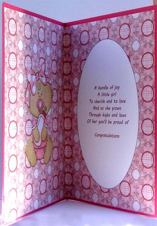 Baby Girl with Ribbon Insert by Suzi Cooper