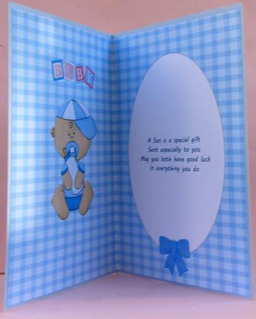 Baby Boy with Bottle Insert by Suzi Cooper