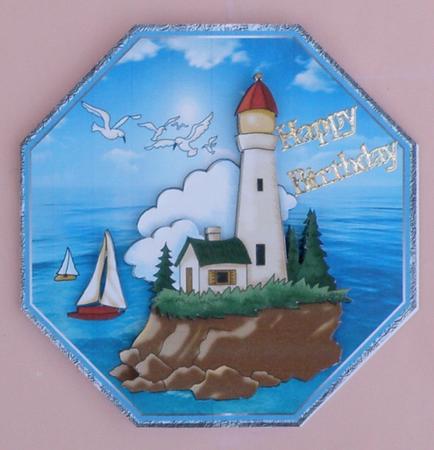 Nautical Scene, Octagon Card by Suzi Cooper