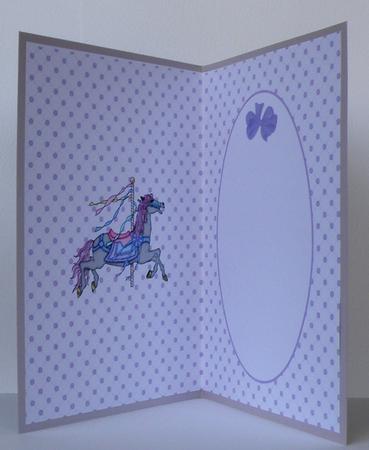 Lavender Rocking Horse Insert by Suzi Cooper