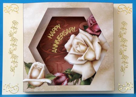 Purple and Cream Rose Cardarama Part 1 by Suzi Cooper