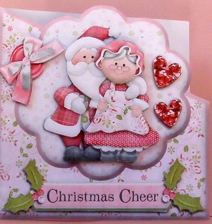 Christmas Cheer from Mr & Mrs Santa Cut & Fold Card by Suzi Cooper