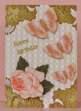 Gold Check Damask Edge A4 Backing Paper by Suzi Cooper