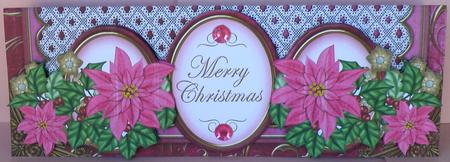 Cerise Poinsettia Merry Christmas Large Dl Card Kit by Suzi Cooper