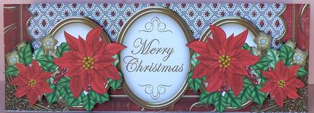 Red Poinsettia Merry Christmas Large Dl Card Kit by Suzi Cooper
