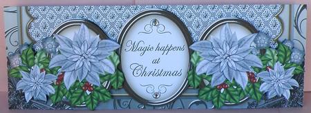 Silver Poinsettia Magic at Christmas Large Dl Card Kit by Suzi Cooper