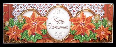 B Orange Poinsettia Happy Christmas Large Dl Card Kit by Suzi Cooper