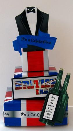 Tiered Box Cake - Union Jack Celebration by Suzi Cooper