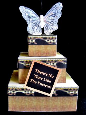 Tiered Box Cake - Precious Metal, Black N Gold by Suzi Cooper