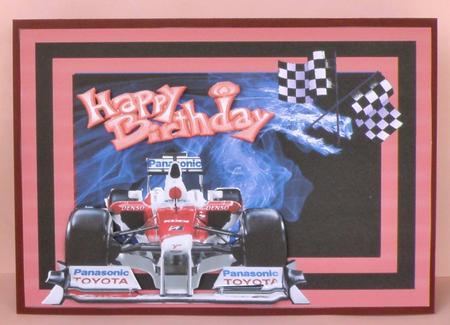 Formula1 Racing Car Decoupage by Suzi Cooper