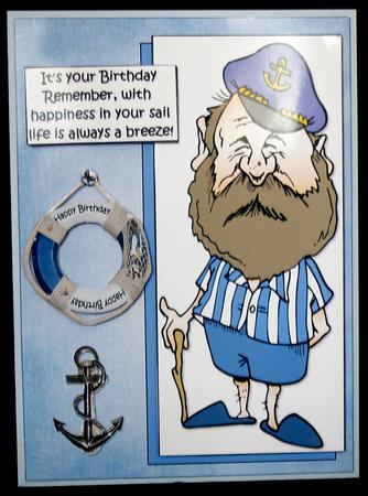Barnacle Bill Says Happy Birthday Quick Card by Suzi Cooper