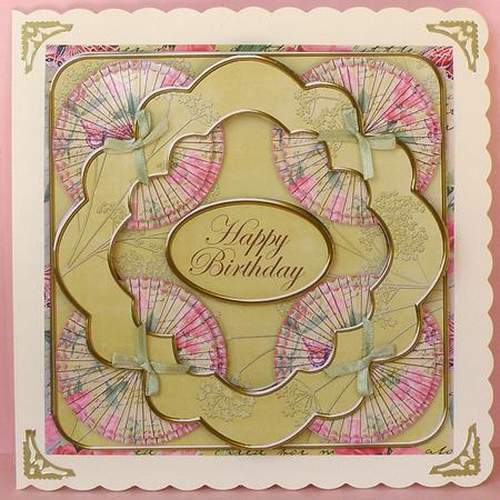 Lemon Sweetp Happy Birthday Rosette 8in Card Front Kit by Suzi Cooper