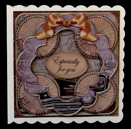 Duotone Car Especially for You Rosette 8in Card Front Kit by Suzi Cooper