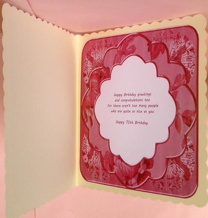 Rosette Style 1 Cerise 8in Scallop Insert Panel Sheet by Suzi Cooper