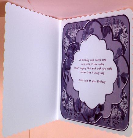Rosette Style 1 Lilac 8in Scallop Insert Panel Sheet by Suzi Cooper