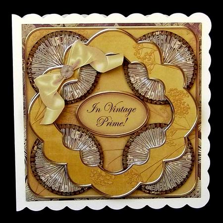 Gold Damask in Vintage Prime 3D Rosette 8in Kit by Suzi Cooper