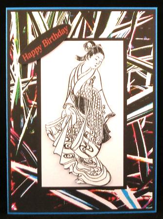 Oriental Card Front by Suzi Cooper