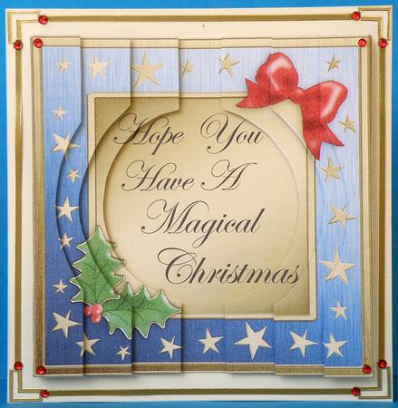 Elegant Christmas Greeting Card with Circular Side Stacker by Suzi Cooper