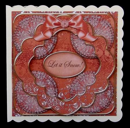 Borange Snowflake Let It Snow! 3D Rosette 8in Card Kit by Suzi Cooper