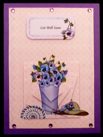Vase of Pansies Twisted Pyramid by Suzi Cooper