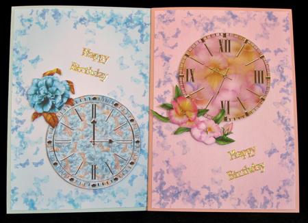 Floral Clock Faces with Decoupage by Suzi Cooper