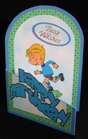 Football Cutaway Birthday Card by Suzi Cooper