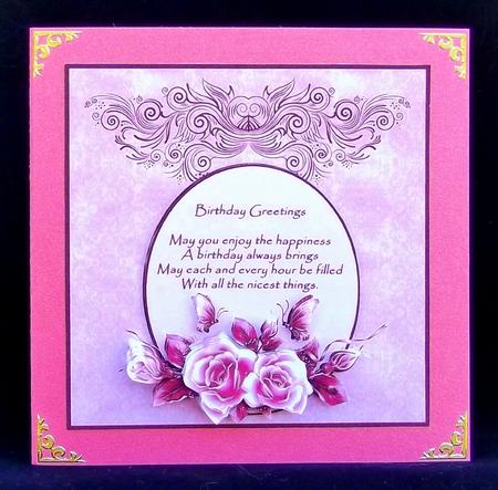 Glowing Roses Butterfly Pink by Suzi Cooper