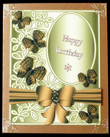 Card Fronts with Butterflies, Flowers & Bow by Suzi Cooper