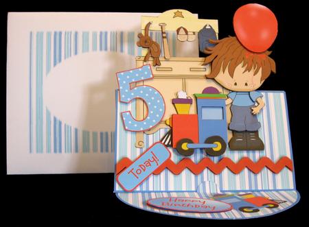 Over the Edge Easel Card Kit - Birthday Boy! Ages 5 - 9 by Suzi Cooper