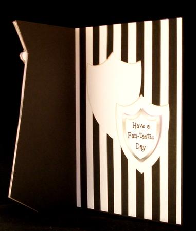Black & White Stripe Football Insert by Suzi Cooper