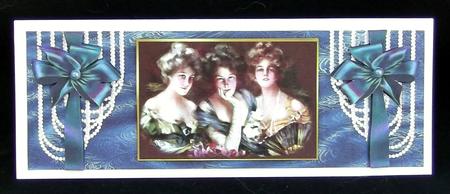 Romantic Vintage Lady's Large Dl Card by Suzi Cooper
