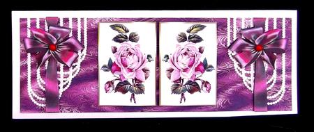 Vintage Roses Large Dl Card by Suzi Cooper
